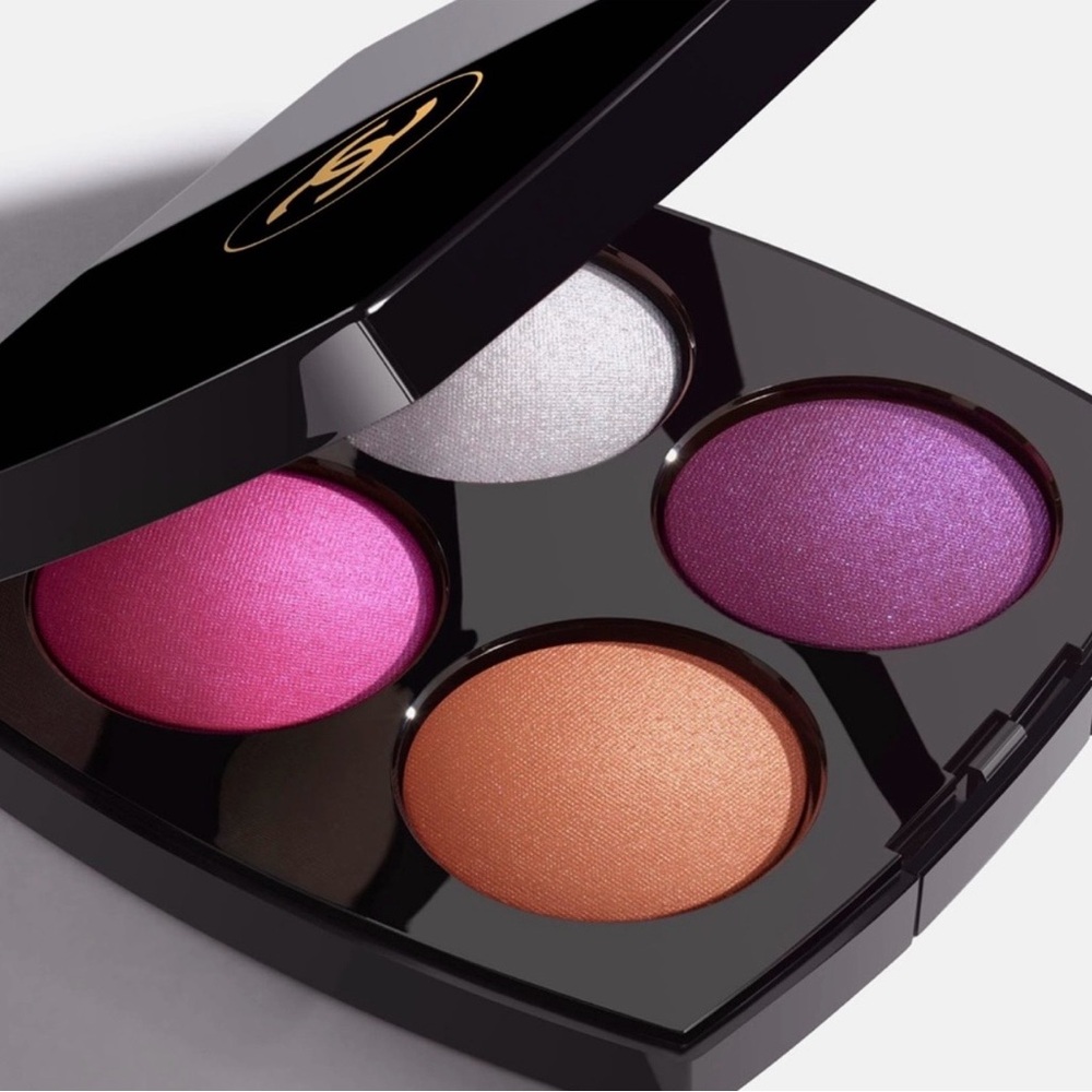 Chanel Quad Eyeshadow Palette - Pink, Purple, Orange, Silver